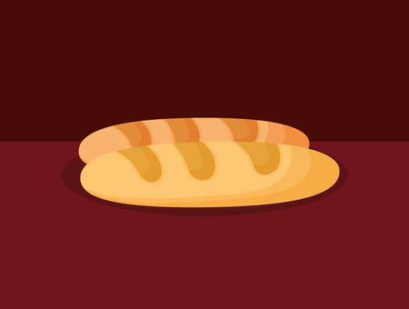 breads over red background, colorful design. vector illustrationのイラスト素材