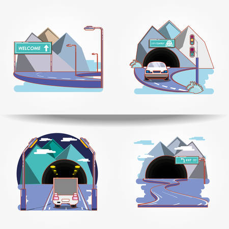 driver safely campaign set icons vector illustration designのイラスト素材