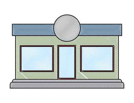 shop icon over white background, colorful design. vector illustrationのイラスト素材