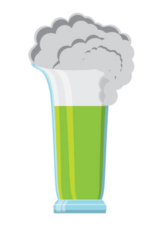 glass with irish beer over white background, vector illustrationのイラスト素材