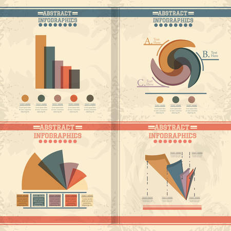 abstract infographics sketches set icons vector illustration designのイラスト素材