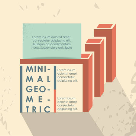 minimal geometric template with wooden background vector illustration designのイラスト素材