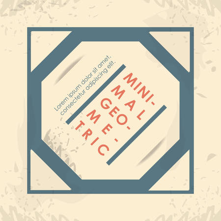 minimal geometric template with wooden background vector illustration designのイラスト素材