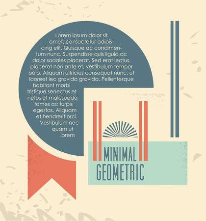 minimal geometric template with wooden background vector illustration designのイラスト素材