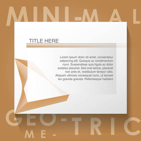 minimal geometric template with wooden background vector illustration designのイラスト素材