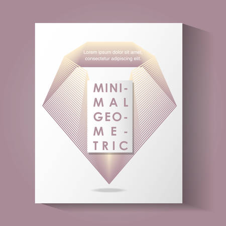 minimal geometric template with wooden background vector illustration designのイラスト素材