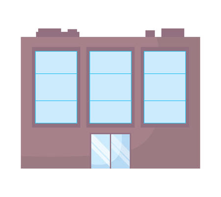city building icon over white background, colorful design. vector illustrationのイラスト素材