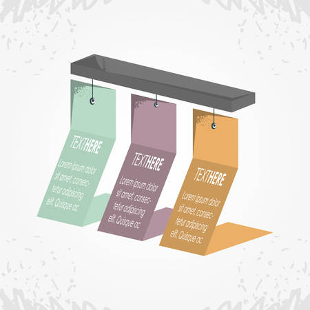 abstract infographics with tapes sketches vector illustrationのイラスト素材