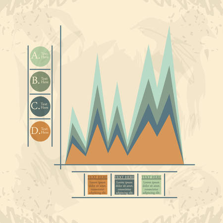 abstract infographics with picks sketches vector illustrationのイラスト素材