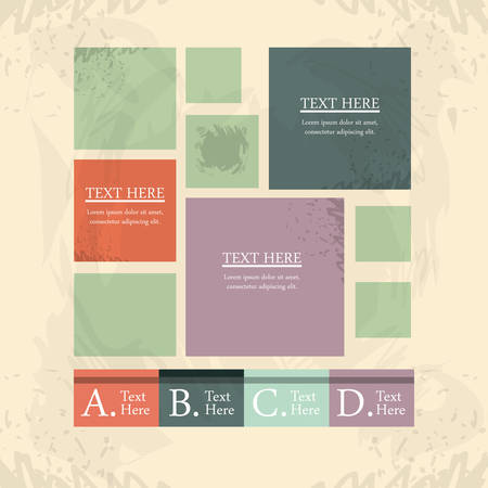 abstract infographics with alphabet sketches vector illustrationのイラスト素材