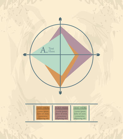 abstract infographics with arrows sketches vector illustrationのイラスト素材