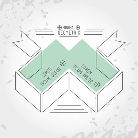minimal geometric template frame vector illustration designのイラスト素材