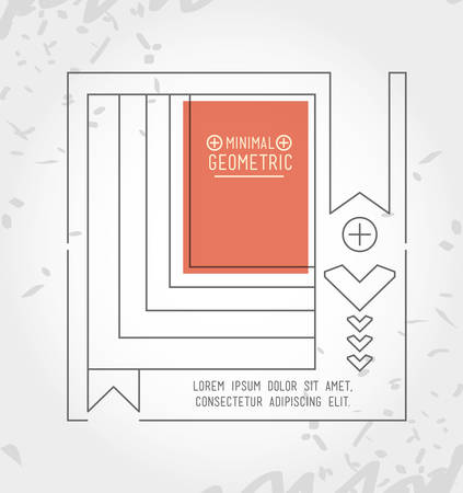 minimal geometric template frame vector illustration designのイラスト素材
