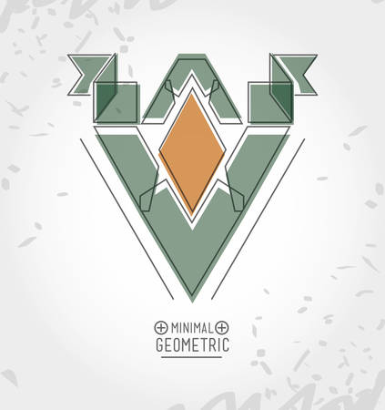 minimal geometric template frame vector illustration designのイラスト素材