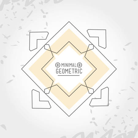 minimal geometric template frame vector illustration designのイラスト素材