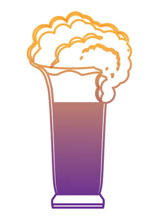 glass with irish beer over white background, vector illustrationのイラスト素材