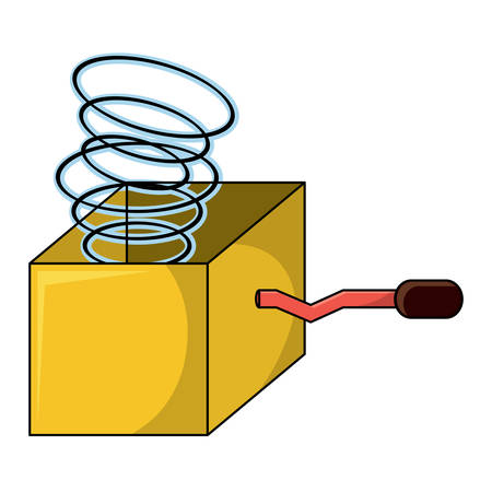 Joke box over white background, vector illustrationのイラスト素材