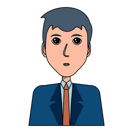 businessman over white background, colorful design. vector illustrationのイラスト素材