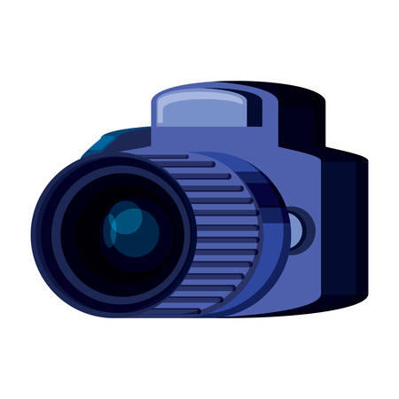 photographic camera icon over white background, vector illustrationのイラスト素材