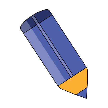 pencil utensil icon over white background, vector illustrationのイラスト素材