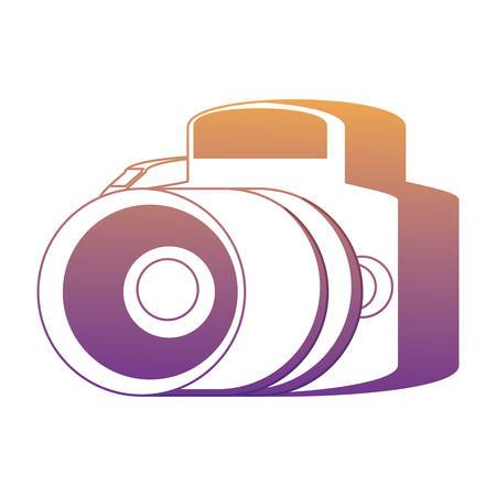 photographic camera icon over white background, vector illustrationのイラスト素材