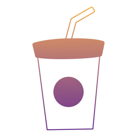 soft drink cup icon over white background, vector illustrationのイラスト素材