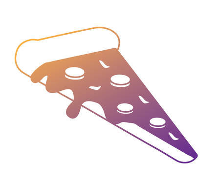pizza slice icon over white background, vector illustrationのイラスト素材