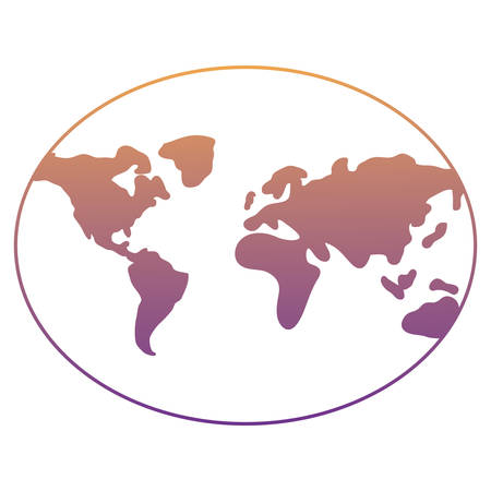 earth planet icon over white background, vector illustrationのイラスト素材