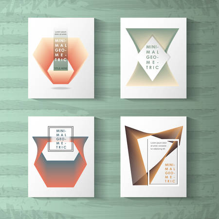 minimal geometric set templates labels vector illustration designのイラスト素材