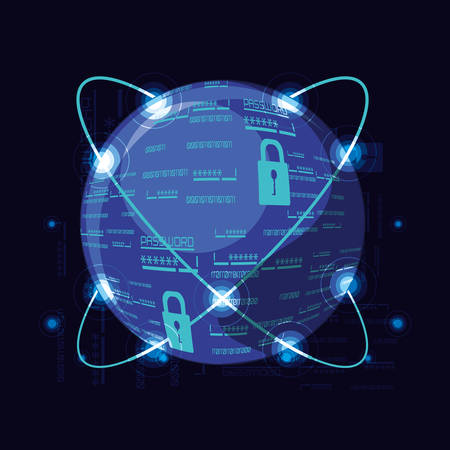 data security password access vector illustration designのイラスト素材