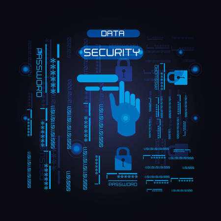 data security technology icons vector illustration designのイラスト素材