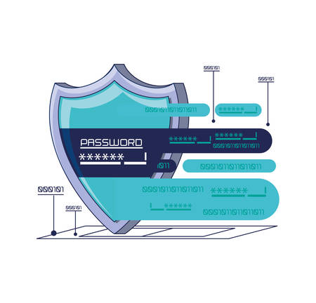 data security password access vector illustration designのイラスト素材