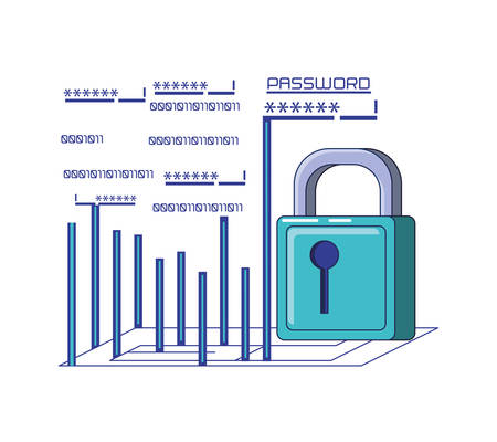 data security password access vector illustration designのイラスト素材