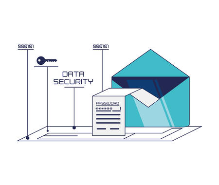 data security password access vector illustration designのイラスト素材