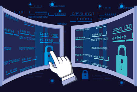 data security password access vector illustration designのイラスト素材