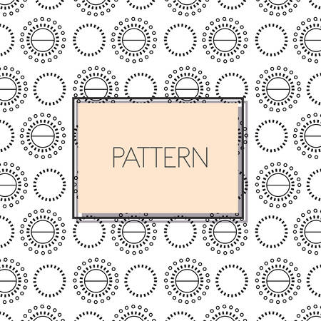 black and white design of  Pattern with circular shapes, vector illustrationのイラスト素材