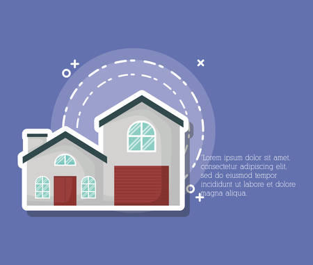 Infographic presentation with modern house icon over background, colorful design. vector illustrationのイラスト素材