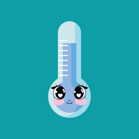 thermometer icon over blue background, colorful deign. vector illustrationのイラスト素材