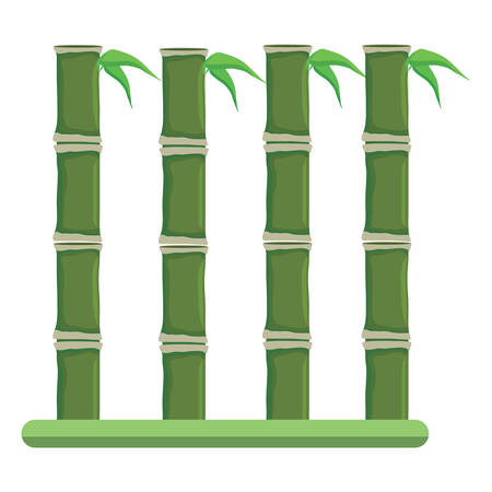 bamboo sticks icon over white background, vector illustrationのイラスト素材