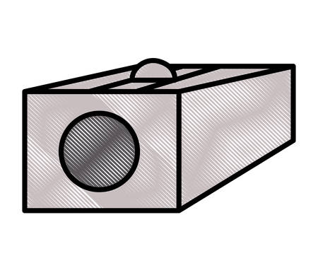 sharpener icon over white background, vector illustrationのイラスト素材