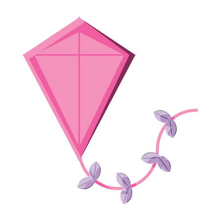 kite icon over white background, vector illustrationのイラスト素材