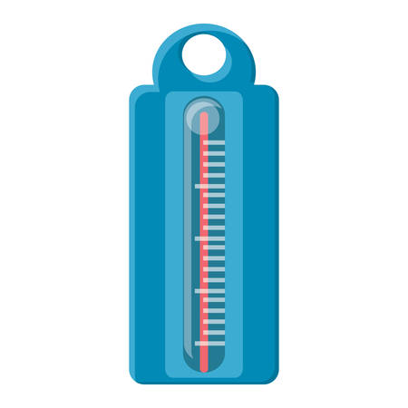 thermometer icon over white background, vector illustrationのイラスト素材