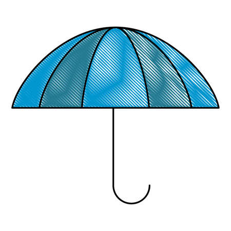umbrella icon over white background, vector illustrationのイラスト素材