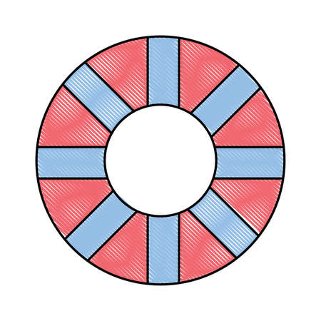 pool float icon over white background, vector illustrationのイラスト素材