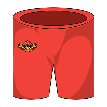 Russian football shorts icon over white background, vector illustrationのイラスト素材