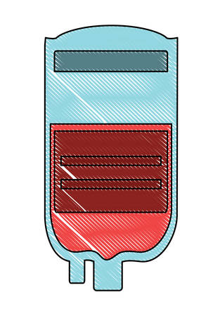 blood bag icon over white background, vector illustrationのイラスト素材
