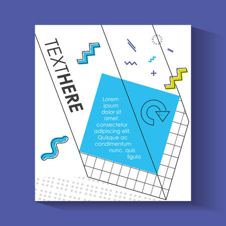 template infographic with figures geometrics vector illustration designのイラスト素材