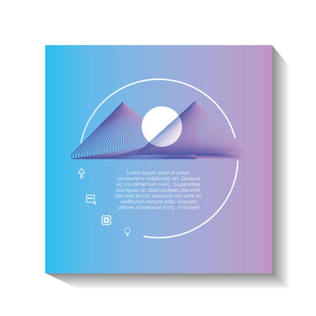 template infographic with figures geometrics vector illustration designのイラスト素材