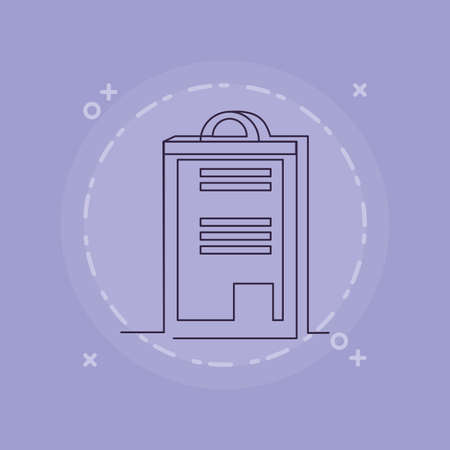 report table icon over purple background, colorful design. vector illustrationの写真素材