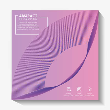 template infographic with figures geometrics vector illustration designのイラスト素材